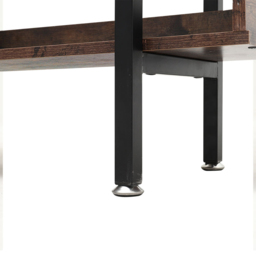 H&O Direct 5 Shelf Industrial Style Bookcase - Size: 173 x 92 x 30cm - Brown - Wilko - thumbnail 7