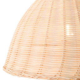 Living and Home Conical Rattan Pendant Shade with Tri-Colour Bulb - Size: 110 x 36 x 36cm - Natural - Wilko - thumbnail 5