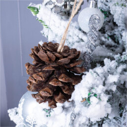 St Helens Brown Hanging Pine Cone Decoration 6 Pack - Wilko - thumbnail 3
