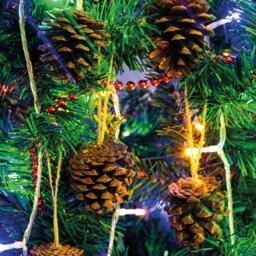 St Helens Brown Hanging Pine Cone Decoration 6 Pack - Wilko - thumbnail 4