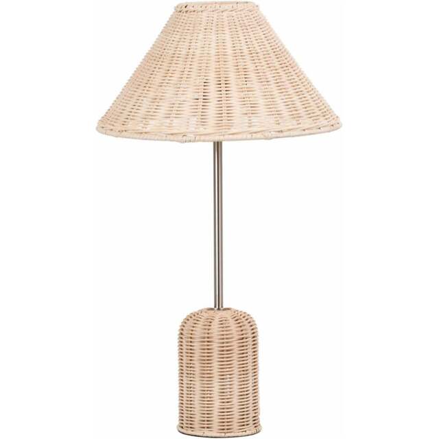 Pacific Lifestyle Hali Rattan Shade and Base Table Lamp - Size: 53 x 31 x 31cm - Brown - Wilko - image 1