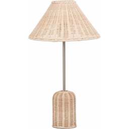 Pacific Lifestyle Hali Rattan Shade and Base Table Lamp - Size: 53 x 31 x 31cm - Brown - Wilko