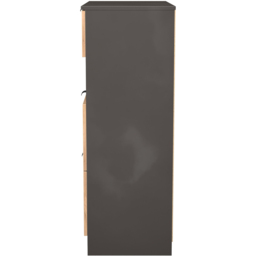 Crowndale Bora 3 Drawer Single Shelf Gold Oak and Graphite Storage Unit - Grey - Wilko - thumbnail 4