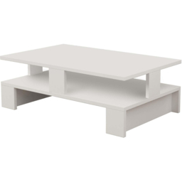 Decortie Mansu Single Shelf White Modern Coffee Table - Size: 27.5 x 80 x 50cm - Wilko - thumbnail 3