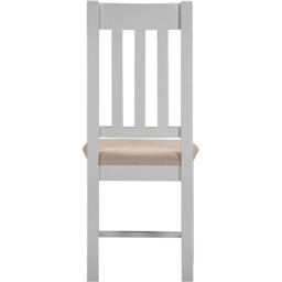 Seconique Windsor Sey of 2 Pebble Grey and Oat Fabric Slatted Dining Chair - Size: Set of 2 - Pebble Grey/Oat Fabric - Wilko - thumbnail 4