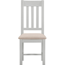 Seconique Windsor Sey of 2 Pebble Grey and Oat Fabric Slatted Dining Chair - Size: Set of 2 - Pebble Grey/Oat Fabric - Wilko - thumbnail 6