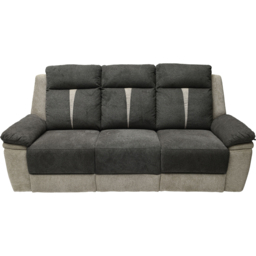 Comfy Living 3 Seater Grey Manual Recliner Sofa - Wilko - thumbnail 5