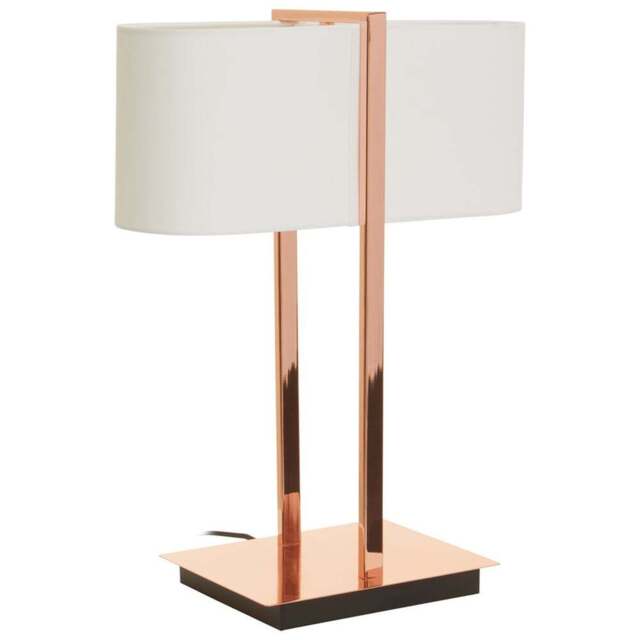 Premier Housewares Chrome Finish Table Lamp - Size: 38 x 19 x 50cm - Gold - Wilko - image 1