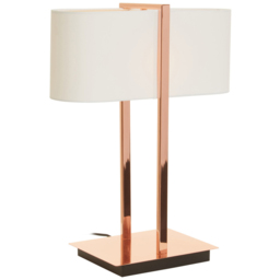 Premier Housewares Chrome Finish Table Lamp - Size: 38 x 19 x 50cm - Gold - Wilko - thumbnail 3