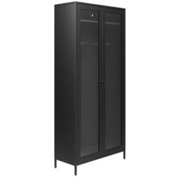 LPD Home Storm 2 Door Black Mesh Wardrobe - Wilko - thumbnail 4