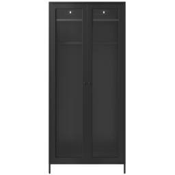 LPD Home Storm 2 Door Black Mesh Wardrobe - Wilko - thumbnail 3