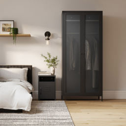 LPD Home Storm 2 Door Black Mesh Wardrobe - Wilko - thumbnail 7