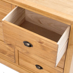 Cabinet Bits Lucca 6 Drawer Brown Brass Cup Handle Chest of Drawers - Wilko - thumbnail 7