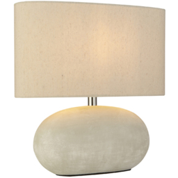 Lighting Collection Amell Grey Fabric Shade Table Lamp - Size: 28.5 x 12 x 28cm - Wilko - thumbnail 4