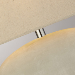 Lighting Collection Amell Grey Fabric Shade Table Lamp - Size: 28.5 x 12 x 28cm - Wilko - thumbnail 5