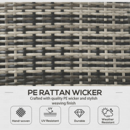 Outsunny 7 Seater Rattan Sofa Lounge Set - Grey - Wilko - thumbnail 6