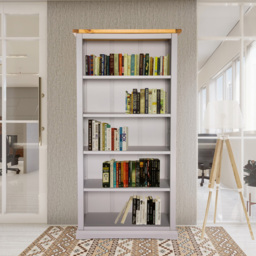 Loreo 5 Shelf Light Grey Bookcase - Wilko - thumbnail 5