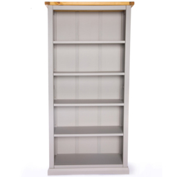 Loreo 5 Shelf Light Grey Bookcase - Wilko - thumbnail 3