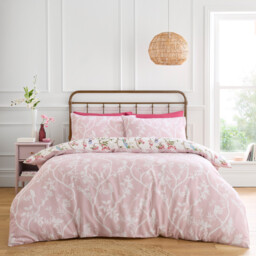 Cherry Blossom Birds Duvet Set Pink King - Divante - Wilko - thumbnail 3