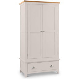 Julian Bowen Richmond 2 Door Single Drawer Wardrobe - Size: 2 Door, Single Drawer - Grey - Wilko - thumbnail 3