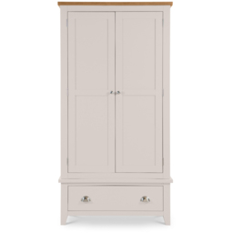 Julian Bowen Richmond 2 Door Single Drawer Wardrobe - Size: 2 Door, Single Drawer - Grey - Wilko - thumbnail 4