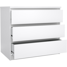 Florence 3 Drawer White High Gloss Chest of Drawers - Furniture to Go - Wilko - thumbnail 5