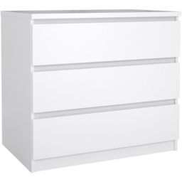 Florence 3 Drawer White High Gloss Chest of Drawers - Furniture to Go - Wilko - thumbnail 3