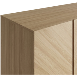 GFW Catania 3 Door 4 Drawer Euro Oak Wood Wardrobe - Size: 3 Door, 4 Drawer - Brown - Wilko - thumbnail 7