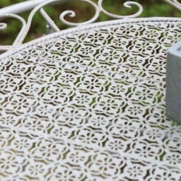 GlamHaus Monaco 2 Seater Garden Bistro Set Antique Grey - Wilko - thumbnail 7