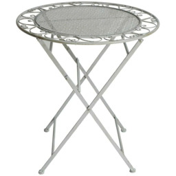 GlamHaus Monaco 2 Seater Garden Bistro Set Antique Grey - Wilko - thumbnail 5