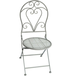 GlamHaus Monaco 2 Seater Garden Bistro Set Antique Grey - Wilko - thumbnail 4