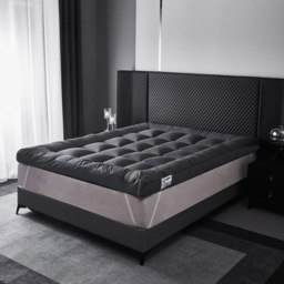 Ezysleep Small Double Grey Thick Super Soft Mattress Topper 4 inch - Wilko - thumbnail 3