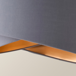ValueLights Trekan 2 Layer Grey with Metallic Copper Inner Pendant Lamp Shade 40cm - Size: 40 x 20 x 40cm - Wilko - thumbnail 4