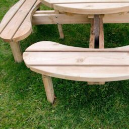 Forest Garden Circular Picnic Table - Brown - Wilko - thumbnail 4