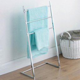 Premier Housewares 3 Arm Chrome Towel Stand - Size: 50 x 26 x 87cm - Silver - Wilko - thumbnail 4