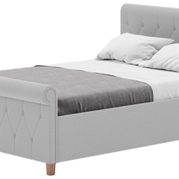 Home Vida Vittorio Double Light Grey Linen Bed - Wilko - thumbnail 4