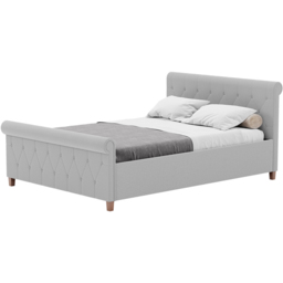 Home Vida Vittorio Double Light Grey Linen Bed - Wilko - thumbnail 3