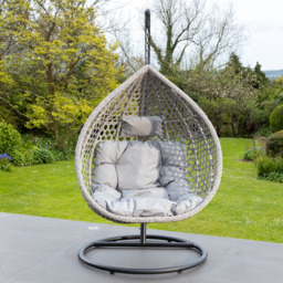 Artemis Home Oakley Light Grey Swing Chair - Size: 1 Seater - Wilko - thumbnail 4