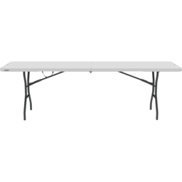 Lifetime Products Fold In Half Light Commercial Table - Size: 73.7 x 244.7 x 76.2cm - White - Wilko - thumbnail 4