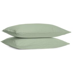 Pack of 2 Polycotton Oxford Pillowcases - Sage - My - Wilko - thumbnail 1