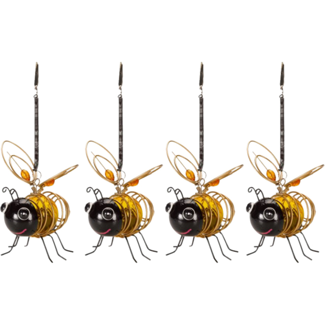 Garden Mile Hanging Bug Solar LED Light 4 Pack - Size: 14 x 10 x 10cm - Yellow - Wilko - image 1