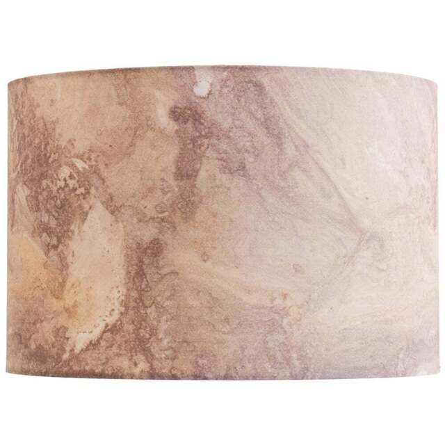 ValueLights Leanne Marble Drum Shade - Size: 23.5 x 35 x 35cm - Multi - Wilko - image 1