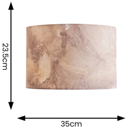 ValueLights Leanne Marble Drum Shade - Size: 23.5 x 35 x 35cm - Multi - Wilko - thumbnail 6