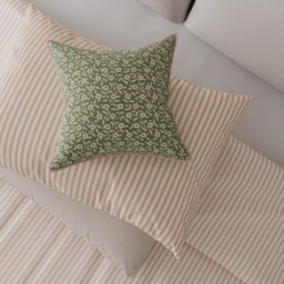 Helena Springfield Ticking Stripe Super King Size Green and Pink Duvet Set - Green / Pink - Wilko - thumbnail 5
