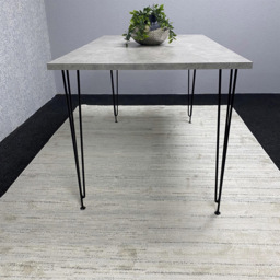 Kosy Koala 4 Seater Rectangular Dining Table with Hairpin Legs Light Stone Grey - Multi - Wilko - thumbnail 6