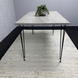 Kosy Koala 4 Seater Rectangular Dining Table with Hairpin Legs Light Stone Grey - Multi - Wilko - thumbnail 7