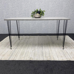 Kosy Koala 4 Seater Rectangular Dining Table with Hairpin Legs Light Stone Grey - Multi - Wilko - thumbnail 3