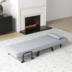 Costway Single Light Grey Sofa Bed - Wilko - thumbnail 4