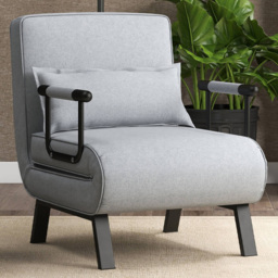 Costway Single Light Grey Sofa Bed - Wilko - thumbnail 1