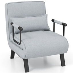 Costway Single Light Grey Sofa Bed - Wilko - thumbnail 3